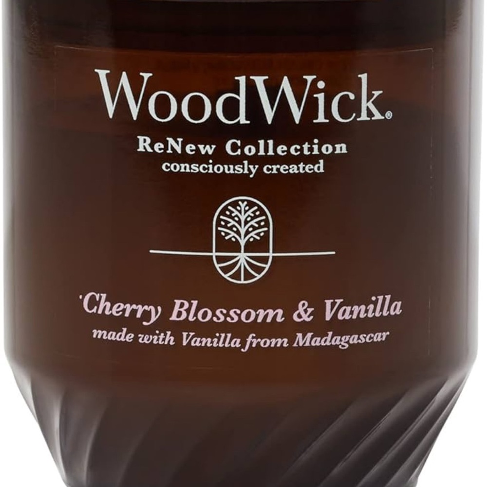 WoodWick ReNew Collection Cherry Blossom & Vanilla Candle new 6.5oz gift